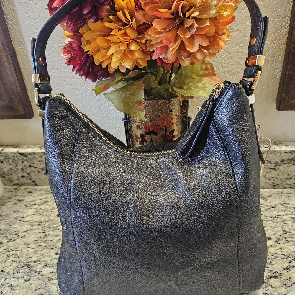Michael Kors Black Leather Hobo Bag - Picture 5 of 9
